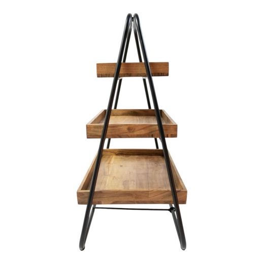 Etagere hout rechthoekig h53 d38cm