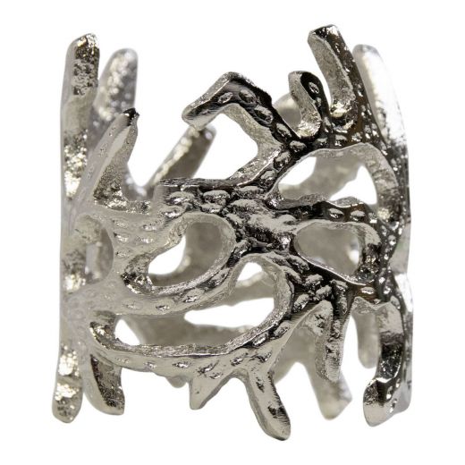 Napkin Ring antler silver 4x5cm (set of 4)