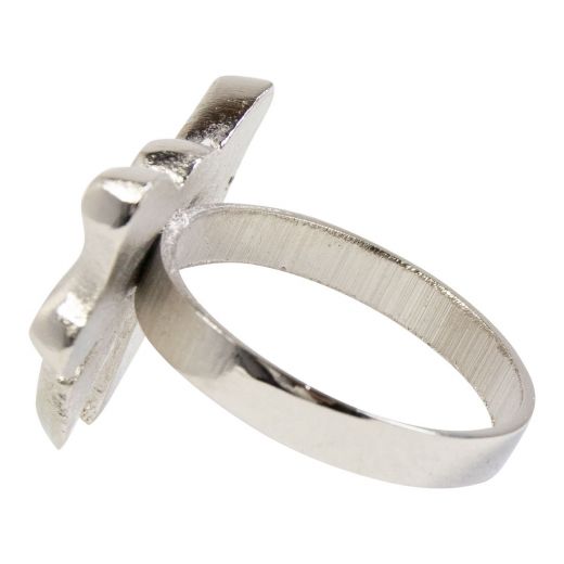 Napkin Ring bow silver 5x4,5cm (set of 4)