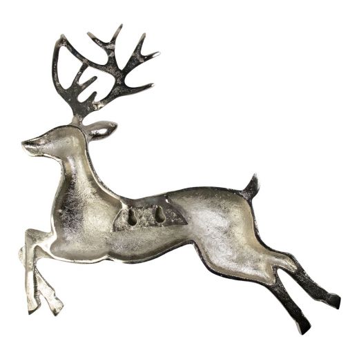 Wall Decoration reindeer silver 3x41x46cm