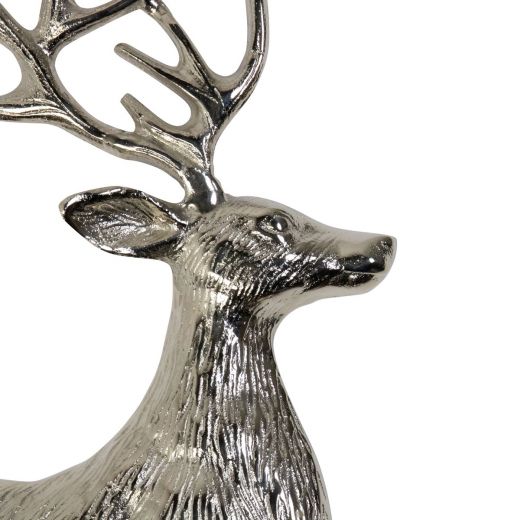 Wall Decoration reindeer silver 3x41x46cm