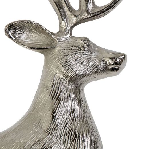 Wall Decoration reindeer silver 4x55x63cm