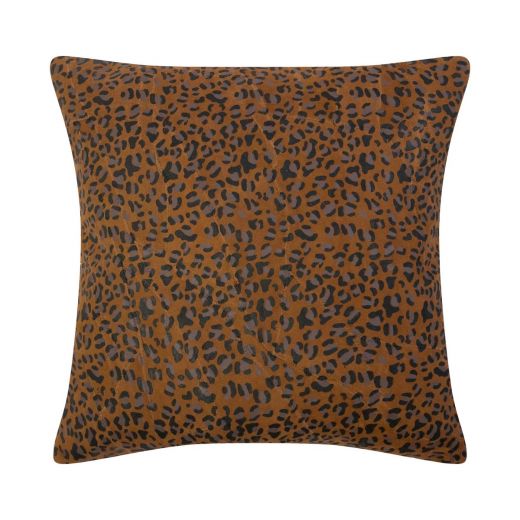 Cushion Goat suede leopard brown 45x45cm (Capra Aegagrus Hircus)