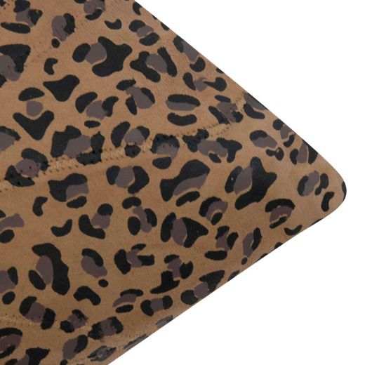 Cushion Goat suede leopard camel 45x45cm (Capra Aegagrus Hircus)