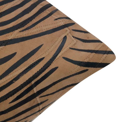 Cushion Goat suede zebra camel 45x45cm (Capra Aegagrus Hircus)