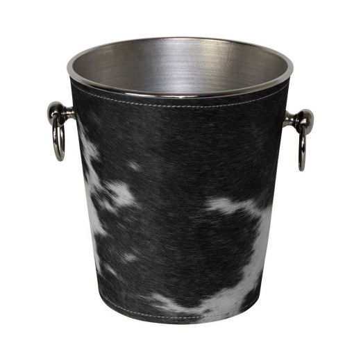 champagne cooler cow black/white