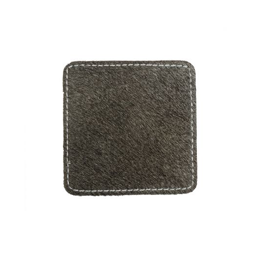 coaster cow square grey 9x9cm (bos taurus taurus)