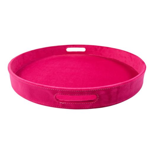 Serving Trays round fuchsia dia 30, 38, 45 cm (set of 3) 