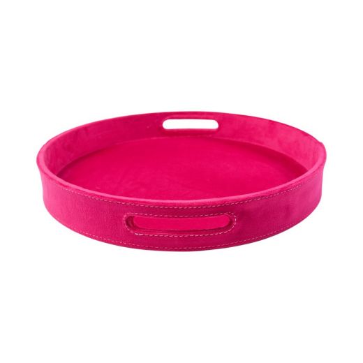 Serving Trays round fuchsia dia 30, 38, 45 cm (set of 3) 