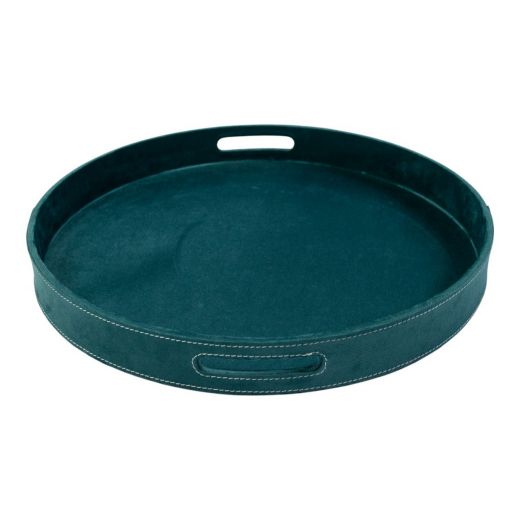 Serving Trays round petrol blue dia 30, 38, 45 cm (set of 3) 