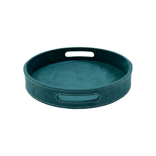 Serving Trays round petrol blue dia 30, 38, 45 cm (set of 3) 