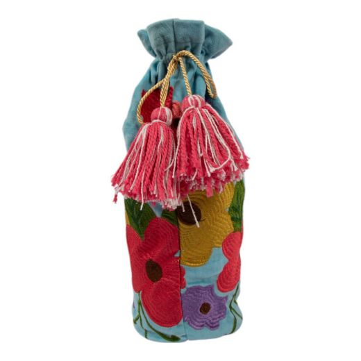 Wine Bottle Cover Joy bleu clair h37 x 12cm