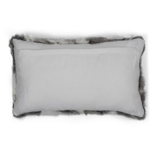 coussin lapin mélanger gris 30x50cm