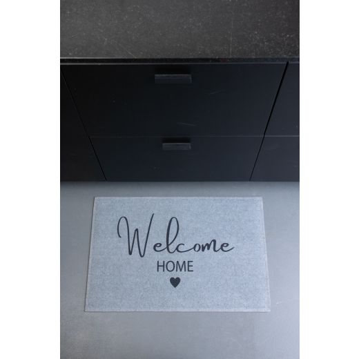 fußmatte welcome home grau 75x50cm