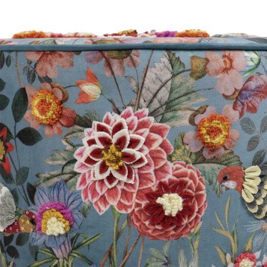 handmade pouf fleury dahlia 40x40x45cm