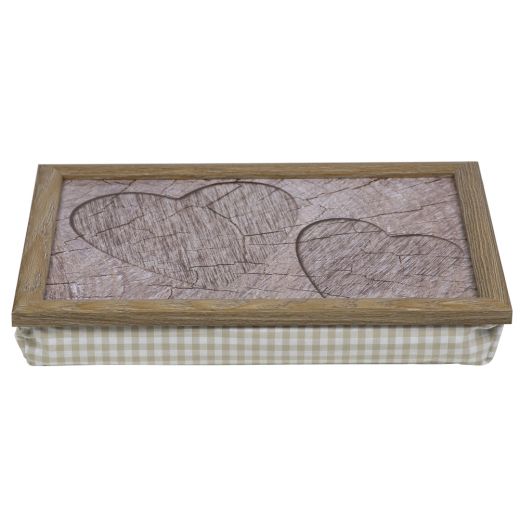 laptray trunk tree grey hearts 43cm*