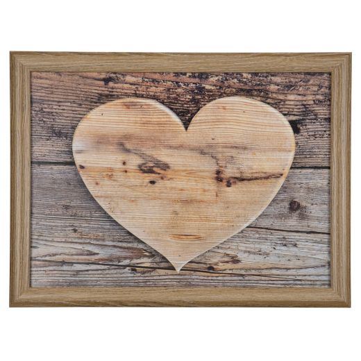 laptray wooden heart 43cm