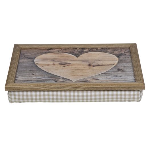 laptray wooden heart 43cm