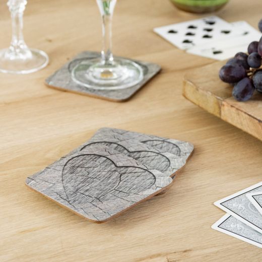 coaster trunk trea grey hearts 10x10cm (6)*