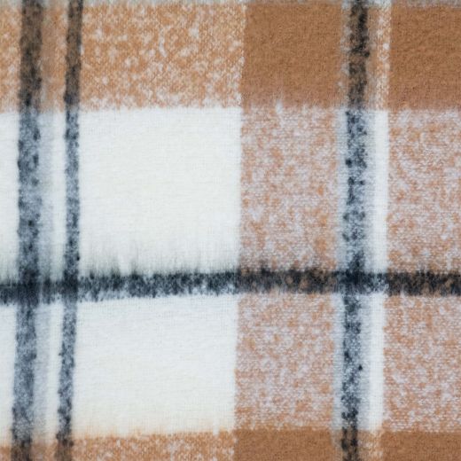 Plaid ruit boucle beige 130x170cm