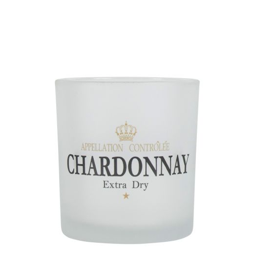 windlicht glass wein chardonnay weiss small 8cm*