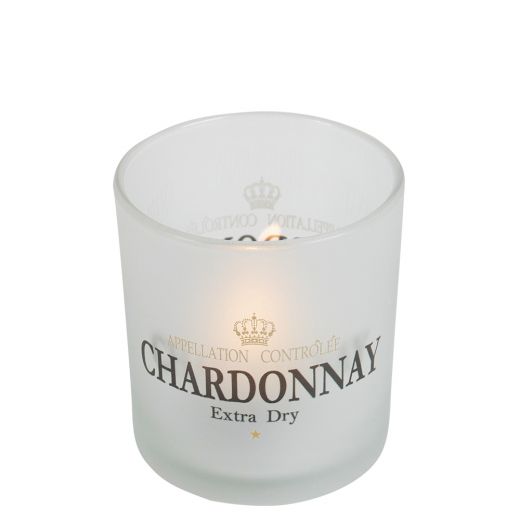 windlicht glass wein chardonnay weiss small 8cm*