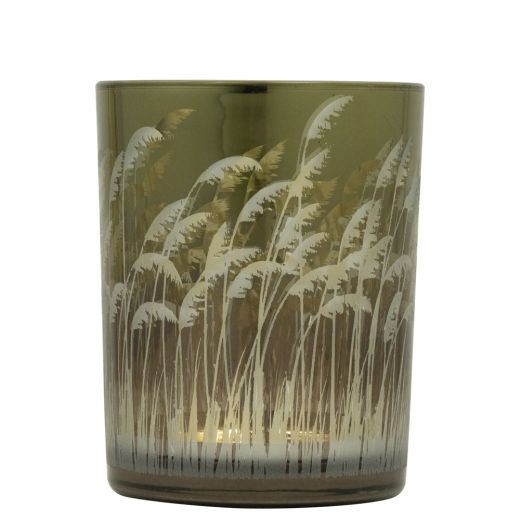 wind light glass palm grass gold medium 12cm