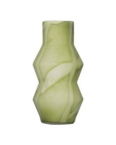 Vase Zigzag 2.0 Solid Vert Blanc h31 d16,5