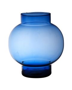 Deborah mundgeblasen Recycled Bauchvase blau h26 d26 