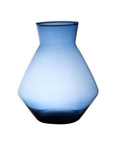 Alexandra souffle a la bouche recycle Vase bleu h30 d25 