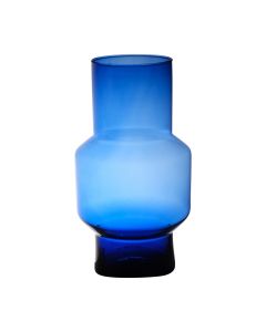 Pablo souffle a la bouche recycle Vase bleu h35 d19 