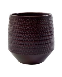 Abbyss Cache-Pot en Céramique Aubergine h15 d14,5