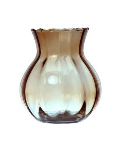 Yves Swirl Belly Vase taupe h13 d11 