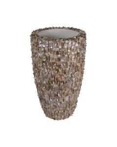 Tooth Shell Cache-Pot brun h60 d30 