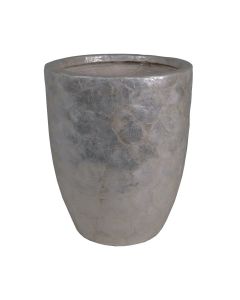 Flat Structure Planter white pearl h34 d28 