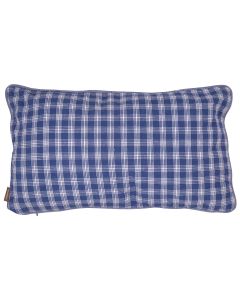 Cushion levy check 30x50 linen/blue