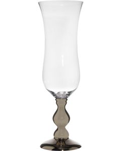 Jenna Vase sur pied transparent/argent h90 d29 