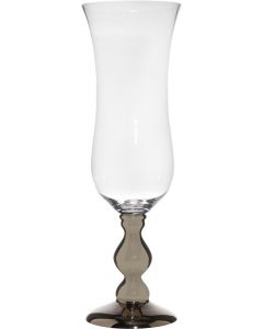 Jenna Vase mit Fuß transparent/silber h117 d39 