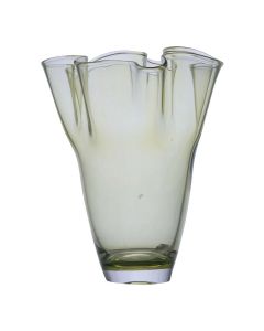 Tissue Vase transparent green h30 d21 sc 