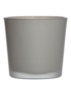 Conner Planter Glass Matt mouse grey h11 d11,5 