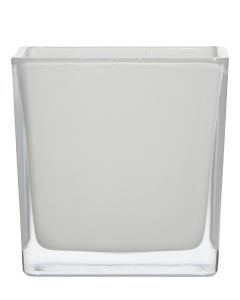 Regular Cubic Vase white 12x12x12cm 