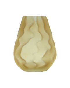 Crinkle Vase ventre jaune h22 d17 