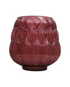 Artis Vase sur pied rouge h24 d24 