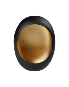 Egg Kerzenständer Metall schwarz h28 d20 