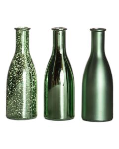 Tealight Metallic Green h8 d22x7,5 (set of 3)