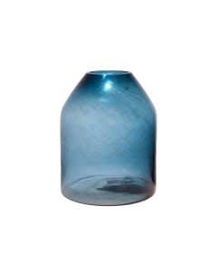 Barcelona Vase Exclusive bleu/or h25 d19,5 (hc) 