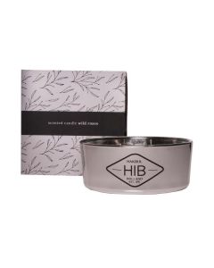 Hib Wild Roses Conical Scented Candle silver H6 D15