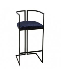 Bar chair Jessie Velvel blue/Black