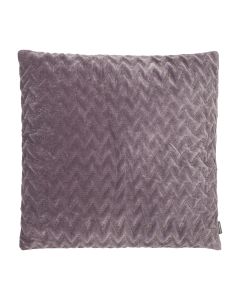 Zigzag Velvet Cushion purple 45x45cm 