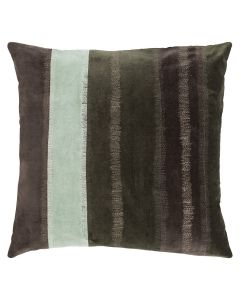 Velvet Stripe Cushion green 50x50cm 